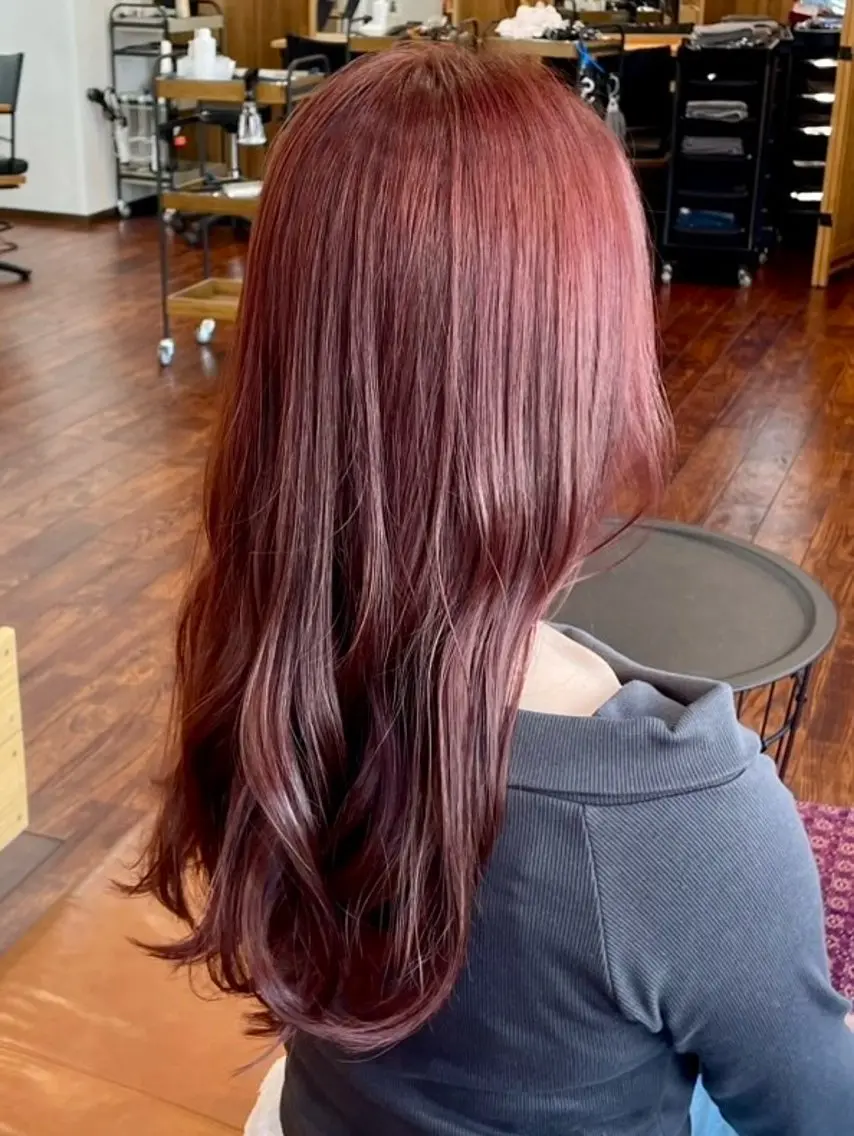 ロング カラー ピンクカラー ヘアカラー 佐藤光華/JANU /カラーモデルのヘアスタイル