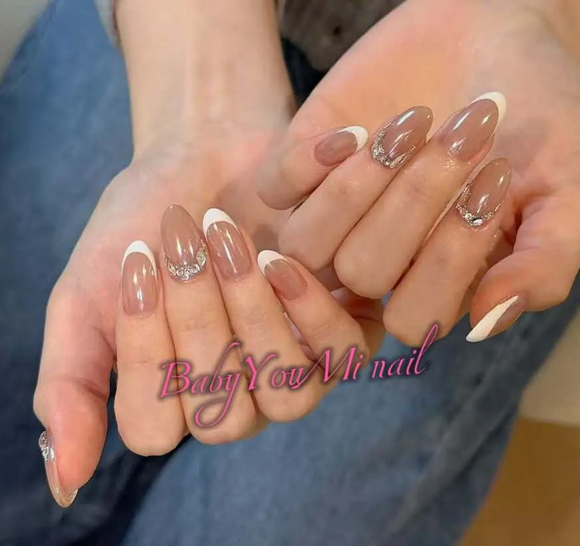 ネイル オーロラネイル チークネイル 成人式 フットネイル フレンチネイル ハンドネイル BabyYouMi nailのネイルデザイン