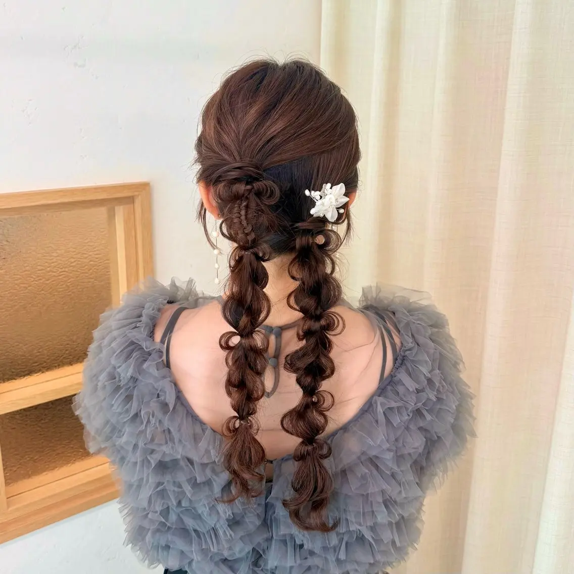 ロング ヘアアレンジ 結婚式・ブライダル デート ヘアセット 褒められヘアメイク /ボブ女子🐶みおのヘアスタイル
