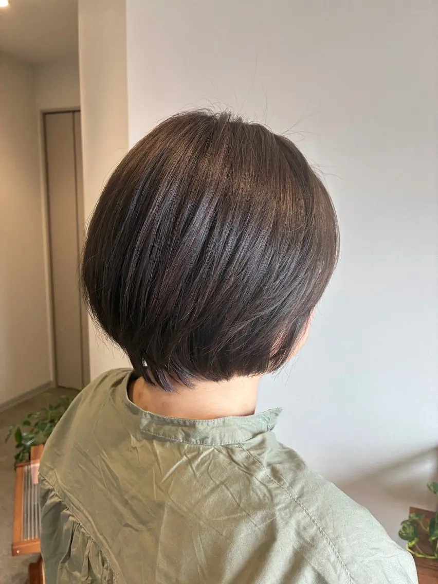 ショート カット ヘアカラー トリートメント 西村 花織のヘアスタイル