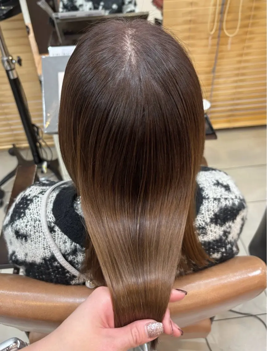 ミディアム カラー ヘアカラー トリートメント 頭皮×髪質改善 透明感カラー💎中村のヘアスタイル