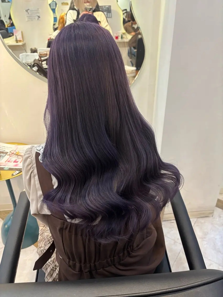 ロング カラー ブリーチ ダブルカラー 縮毛矯正 酸性ストレート ヘアカラー トリートメント 🖤みらい🖤 艶髪/ダブルカラーのヘアスタイル