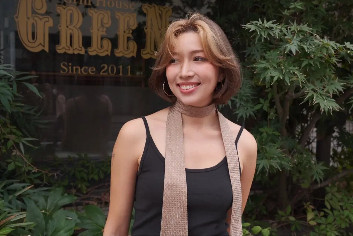 カラー ミストバング  フェイスフレーミング ヘアカラー 透明感カラー/海外風 レイヤー/mao🗽のヘアスタイル