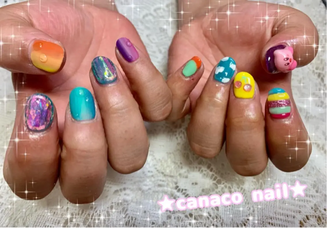 ネイル アートネイル ジェルネイル 韓国ネイル パラジェル ストーンネイル ハンドネイル ハンドケア ベテランネイル cnc nailのネイルデザイン