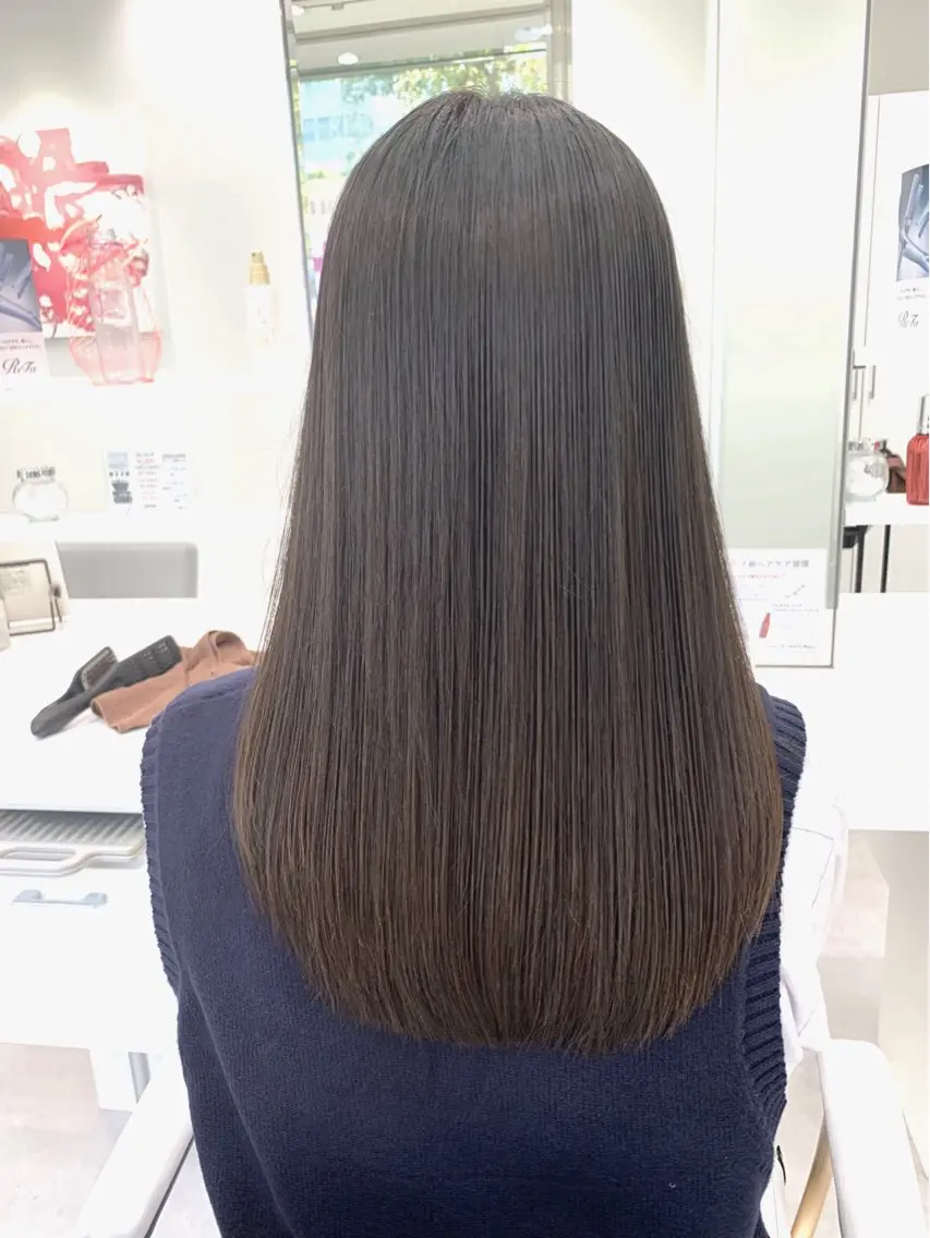ロング パーマ 縮毛矯正 トリートメント ブリーチでもできる 縮毛矯正相原慎🌈のヘアスタイル