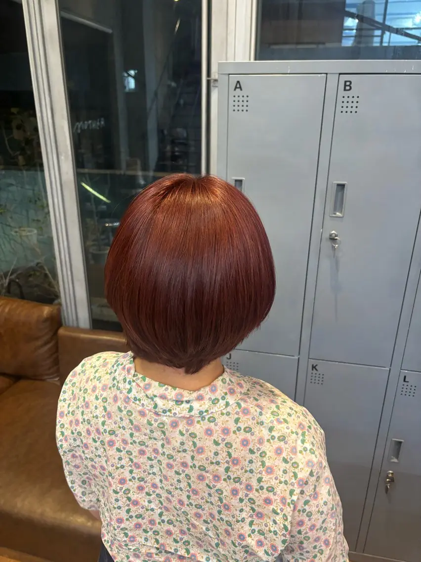 カラー オレンジ レッドカラー 🎪🩰艶/モテ カラー❣️reinaのヘアスタイル