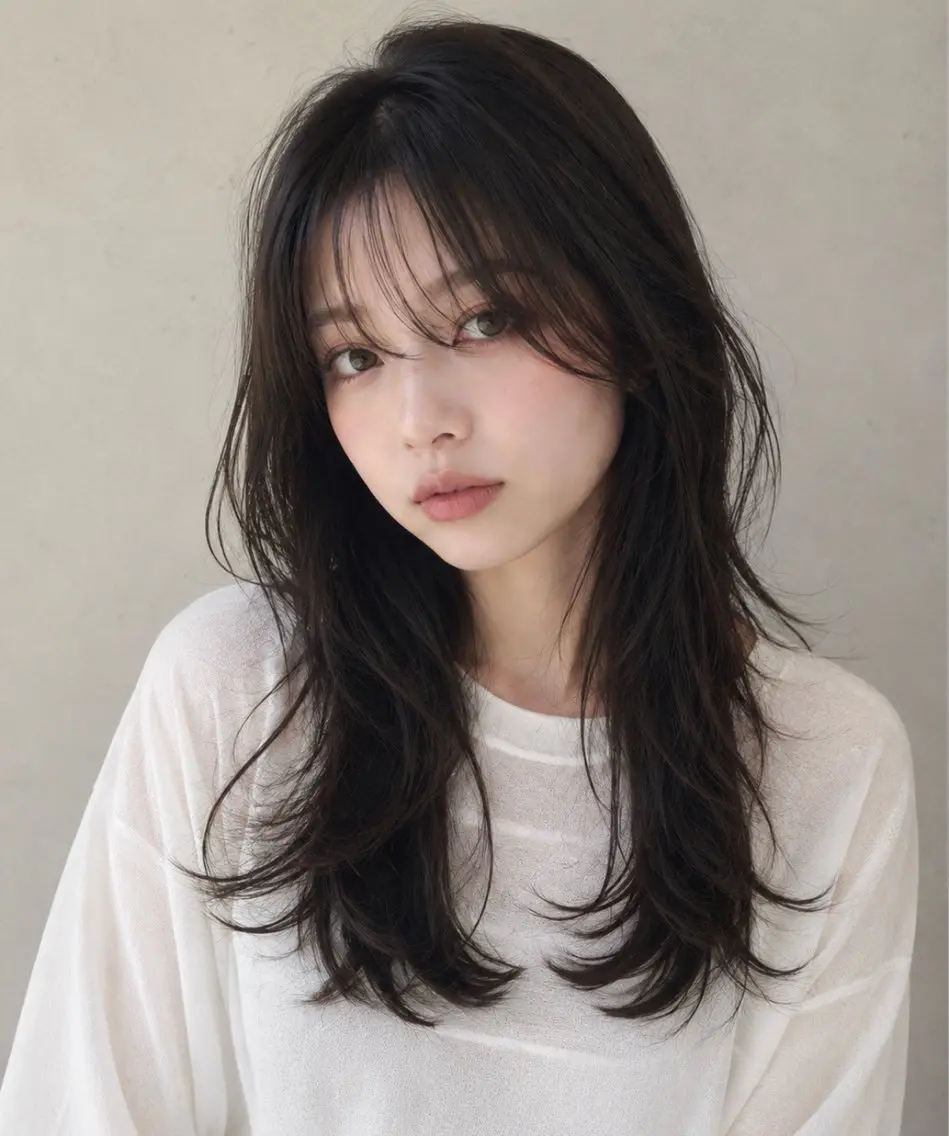 セミロング レイヤーカット 垢抜けヘア🐰 専門のヘアスタイル