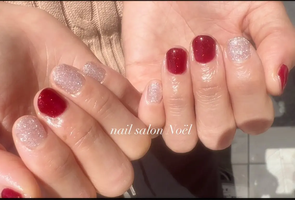 ショート ハンドネイル nail salon Noël_赤磐のネイルデザイン