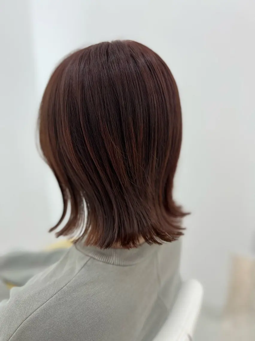 ミディアム カラー カット ヘアカラー トリートメント ✄﻿aini天王寺 ✄﻿ゆ乃のヘアスタイル