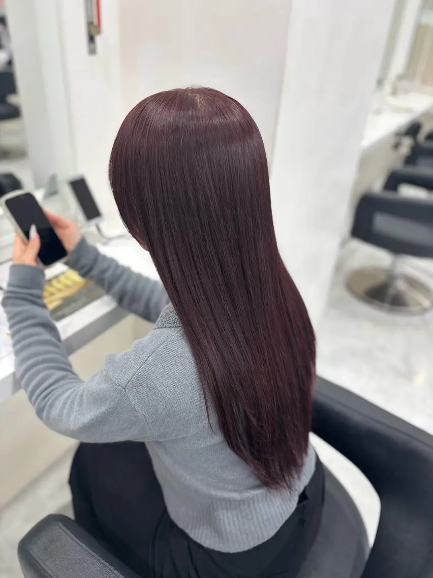 ロング カラー カット ヘアカラー トリートメント 韓国トレンドヘア🤍 Chima🤍のヘアスタイル