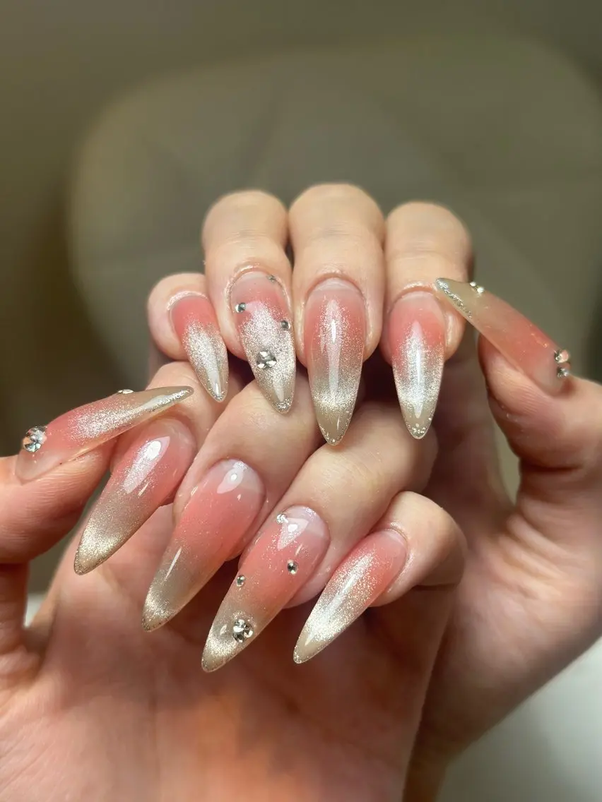 ネイル アートネイル 成人式 ジェルネイル ニュアンスネイル 夏ネイル NIE NAIL Luxeのネイルデザイン