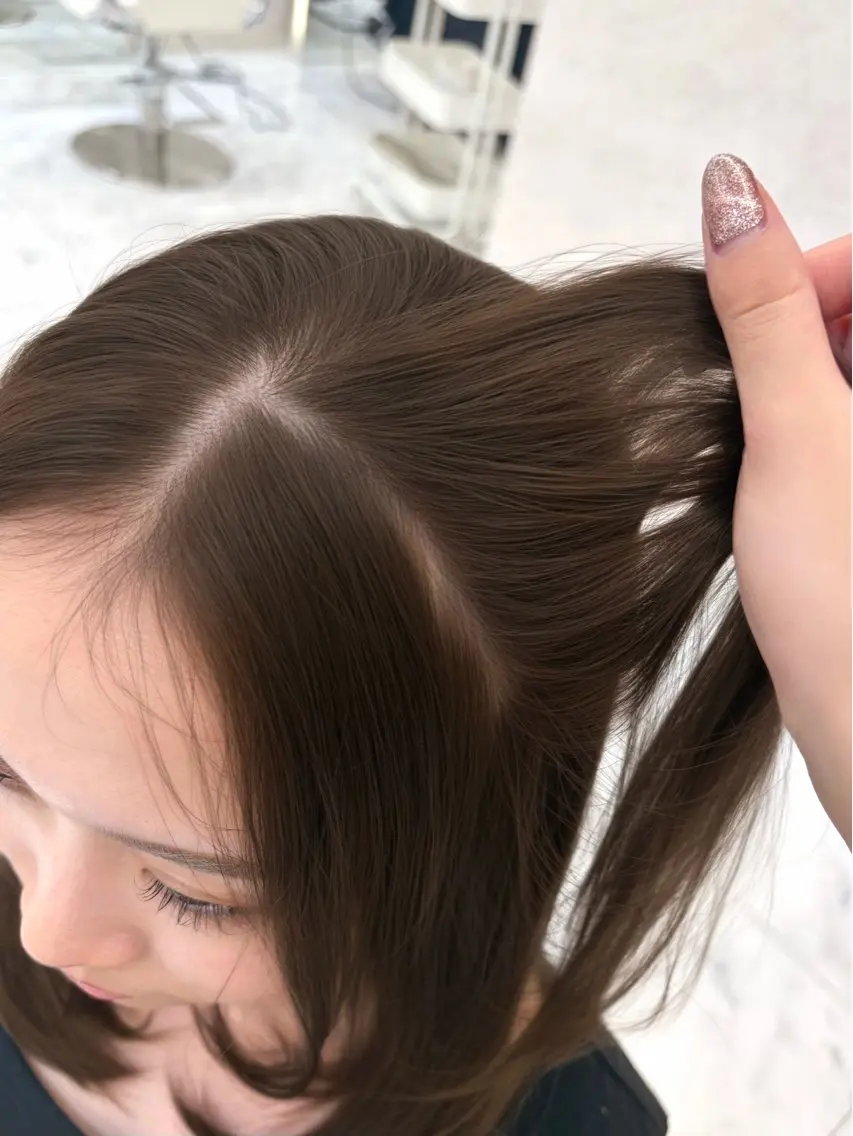ミディアム カラー 𝑲𝑨𝑶𝑹𝑼 純欲ワンホンヘアのヘアスタイル