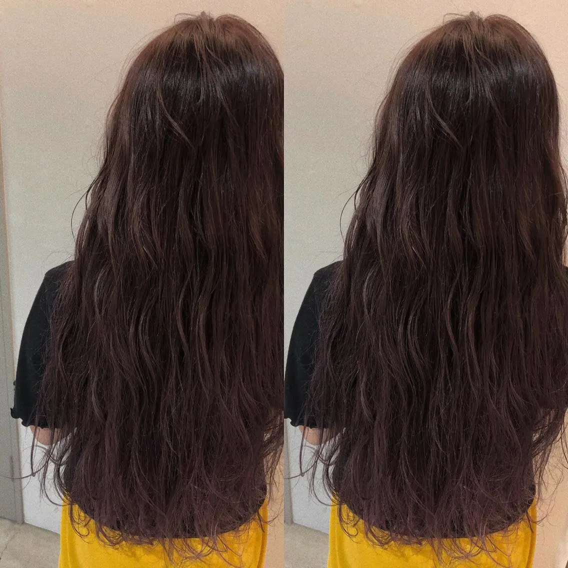 ロング カラー グラデーションカラー パープルカラー 比嘉 千咲のヘアスタイル