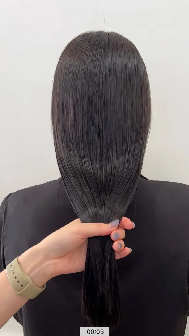 ロング パーマ カット 縮毛矯正 トリートメント ブリーチなしWカラー ／レイヤー🎀マリノのヘアスタイル