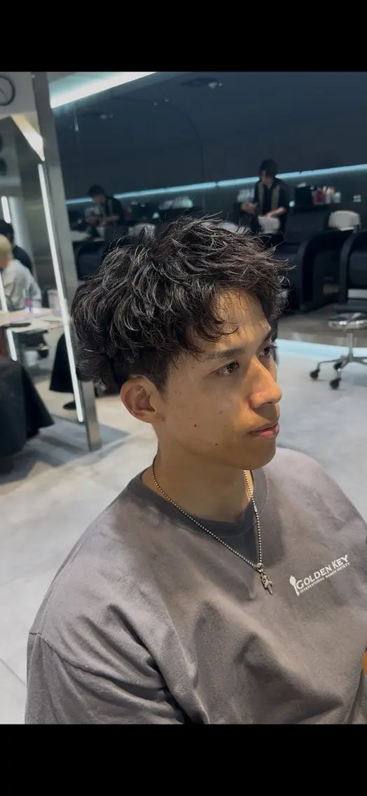 ショート パーマ メンズ ショートヘア 似合わせパーマ🔥 河浪 大智のヘアスタイル