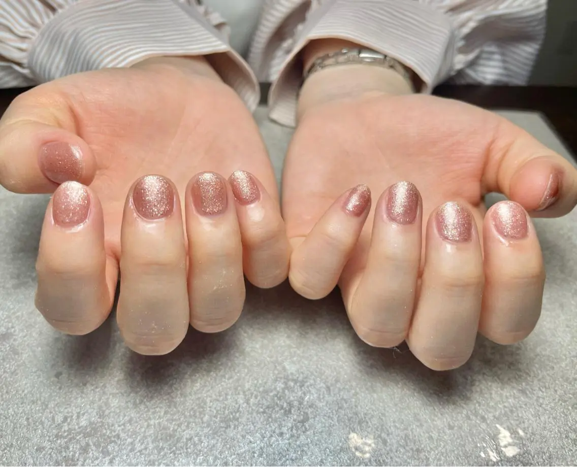 ネイル ジェルネイル キラキラネイル ワンカラーネイル パラジェル ハンドネイル BLANC.nail yuuのネイルデザイン