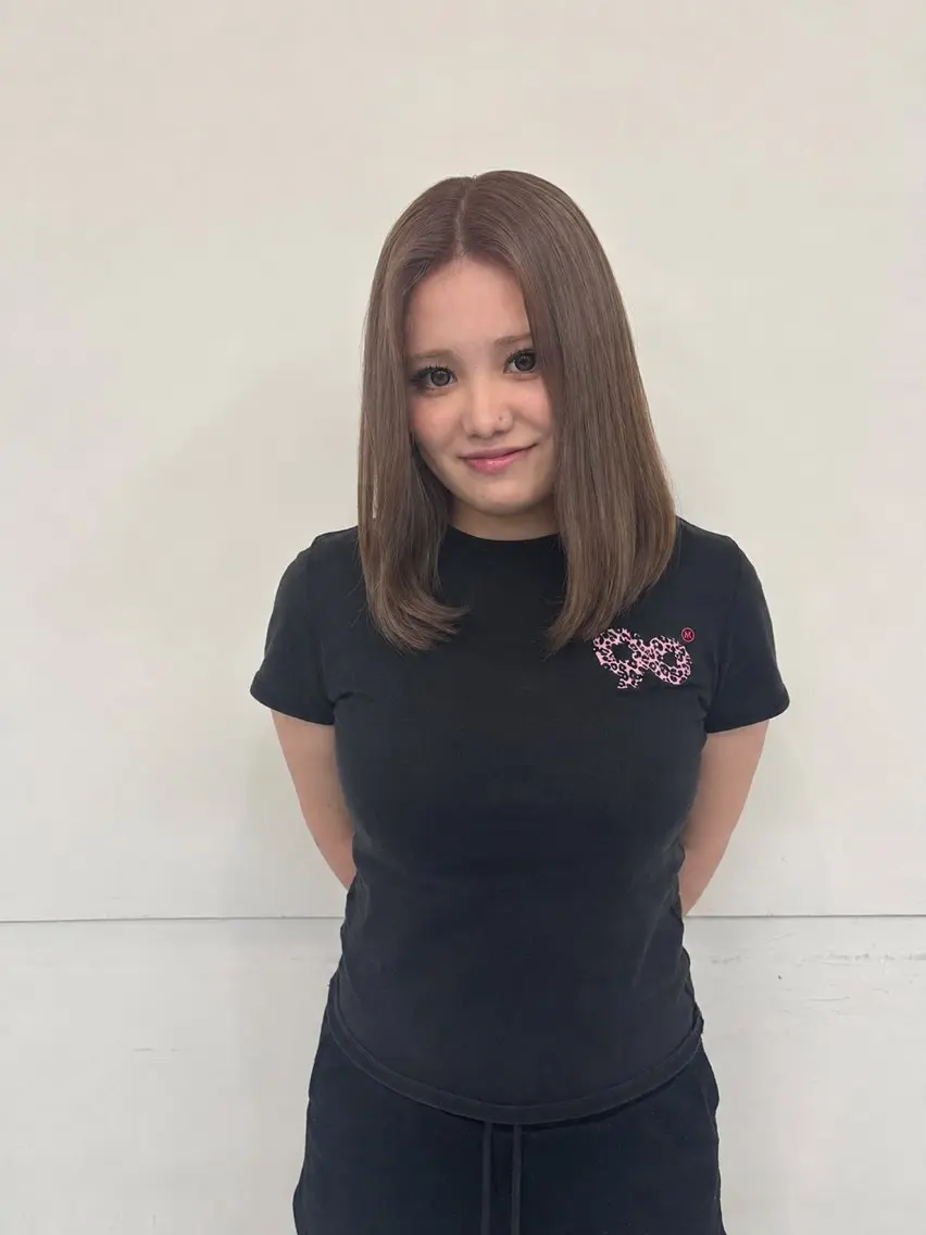 ミディアム カラー ブリーチ ヘアカラー cashel ミユウのヘアスタイル