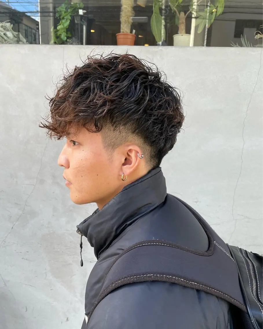 ショート メンズ スペインカール CHIRU hair salonのヘアスタイル