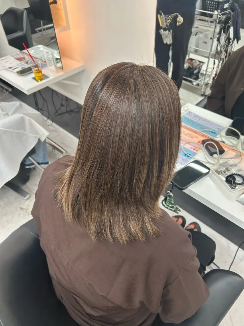 カラー ヘアカラー ヘッドスパ ALEAP owl Wakanaのヘアスタイル