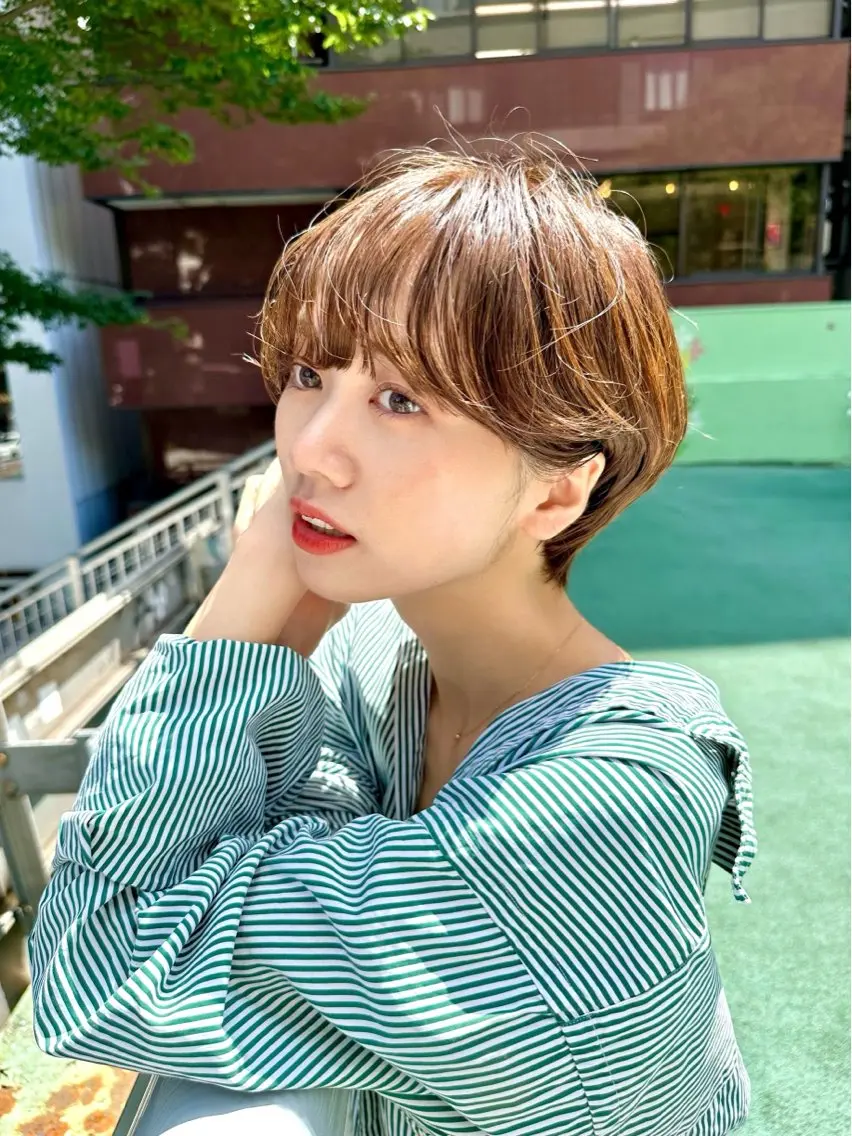 ショート カット 骨格診断で絶対可愛い ✨丸みショート✨凌弥のヘアスタイル