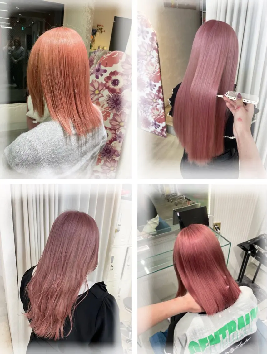 【限定クーポン‼️】🍑カット+全頭ブリーチ+オンカラー🍑の写真