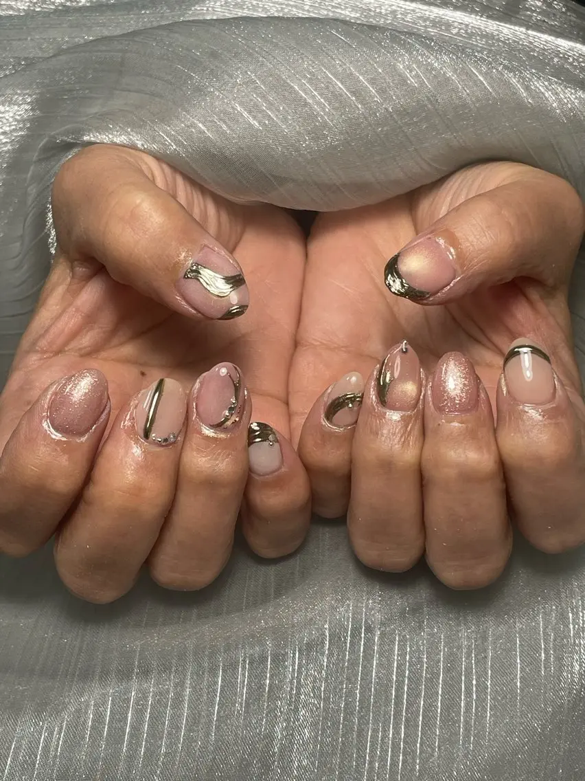 ネイル 春ネイル salon luge あめ🍬のネイルデザイン