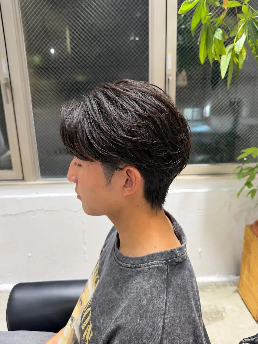 メンズ フェザーパーマ メンズパーマ カット パーマ 透明感/暖色カラー /カットいっきのヘアスタイル