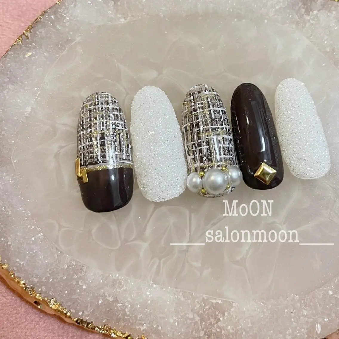 ネイル ツイードネイル ハンドネイル ハンドケア MoON...❤︎ MeGuのネイルデザイン