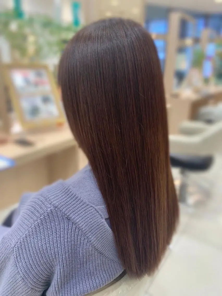 【💫艶髪 透明感カラー⭐️】🌈カラーモデル＆メンテナンストリートメント✨☆ロング料金なし☆の写真