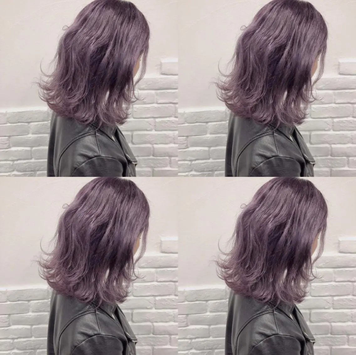 セミロング カラー ヘアアレンジ 透明感カラー ラベンダーカラー メンズスタイル ly本厚木のヘアスタイル