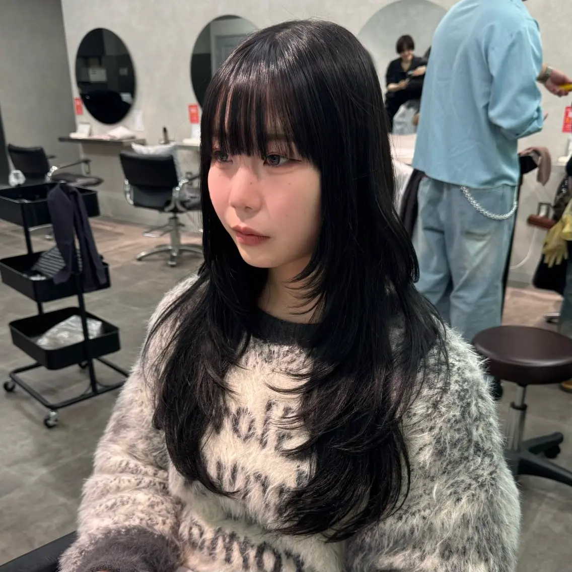 ロング カット ヘアカラー 韓国特化🇰🇷千葉 /レイヤーカット竜生のヘアスタイル