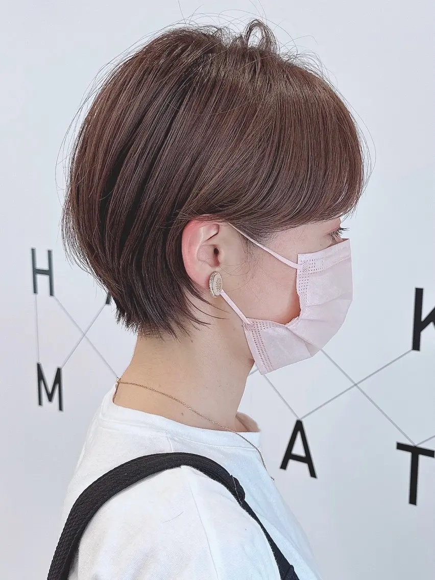 ショート ショートヘア ✨【髪質改善/縮毛 矯正】✨ゆうほのヘアスタイル