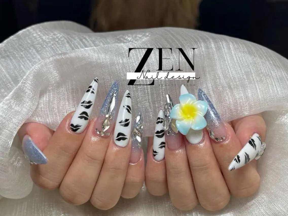 ネイル チークネイル 長さ出し フレンチネイル 韓国ネイル マグネットネイル Zen Nail Design 池袋のネイルデザイン
