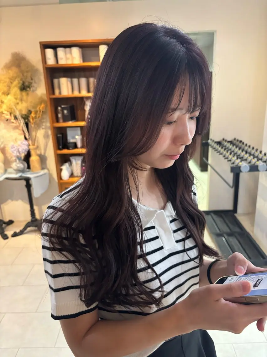 ロング カラー ブラウンカラー ピンクカラー ピンクブラウン 🫧nari🫧 谷町 大阪のヘアスタイル