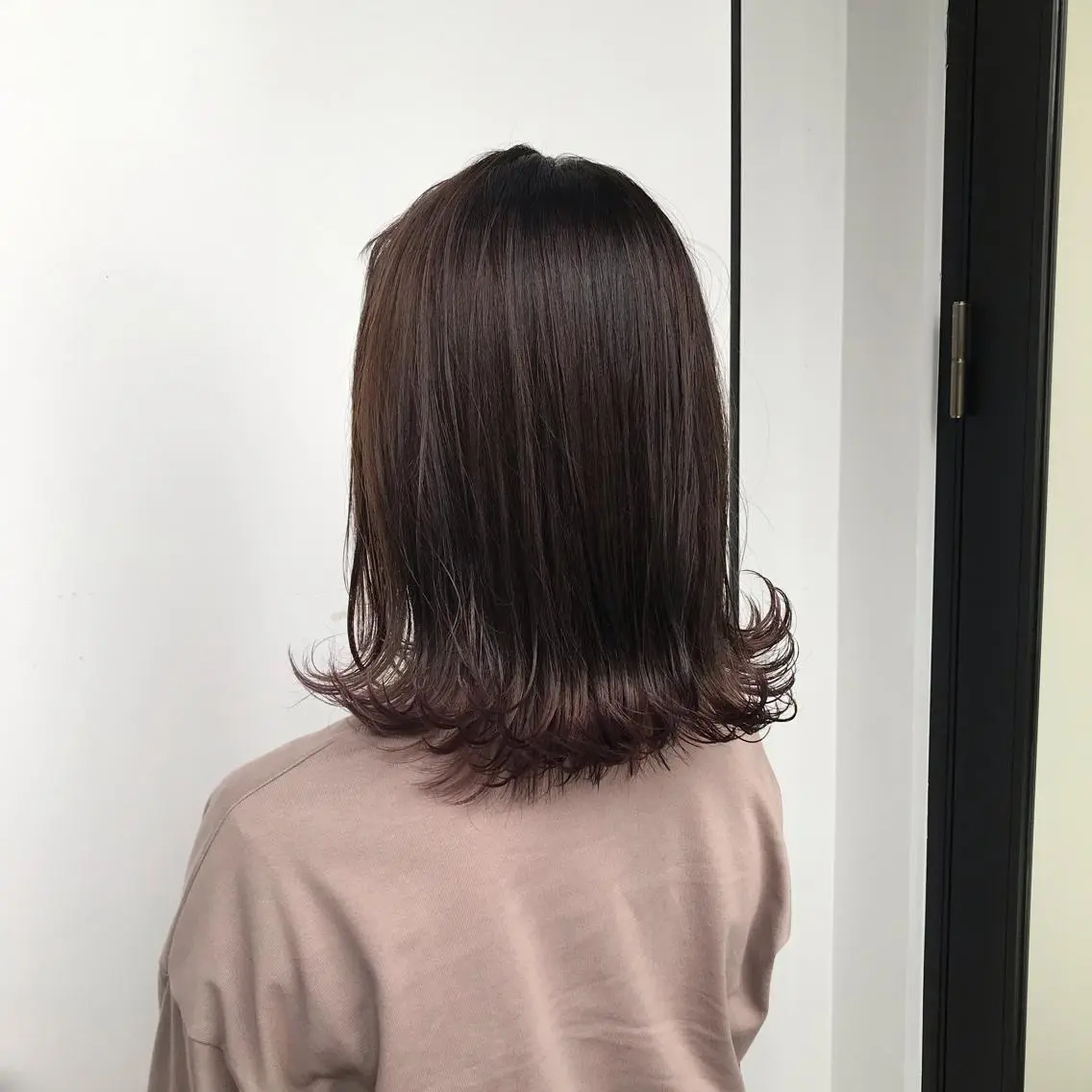 セミロング カラー ブラウンカラー ピンクカラー ピンクブラウン Unami MIHA☘️*゜のヘアスタイル