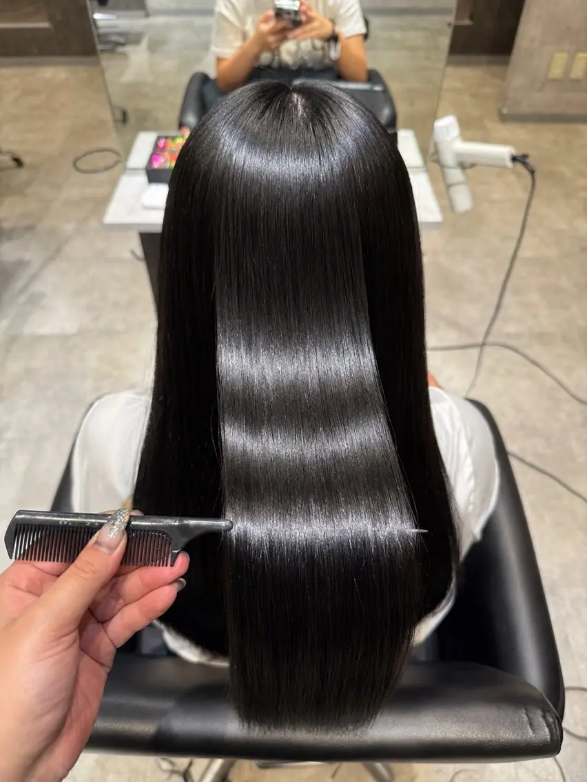 ロング カット 縮毛矯正 ＿white鳳店/ 牧原彩乃のヘアスタイル