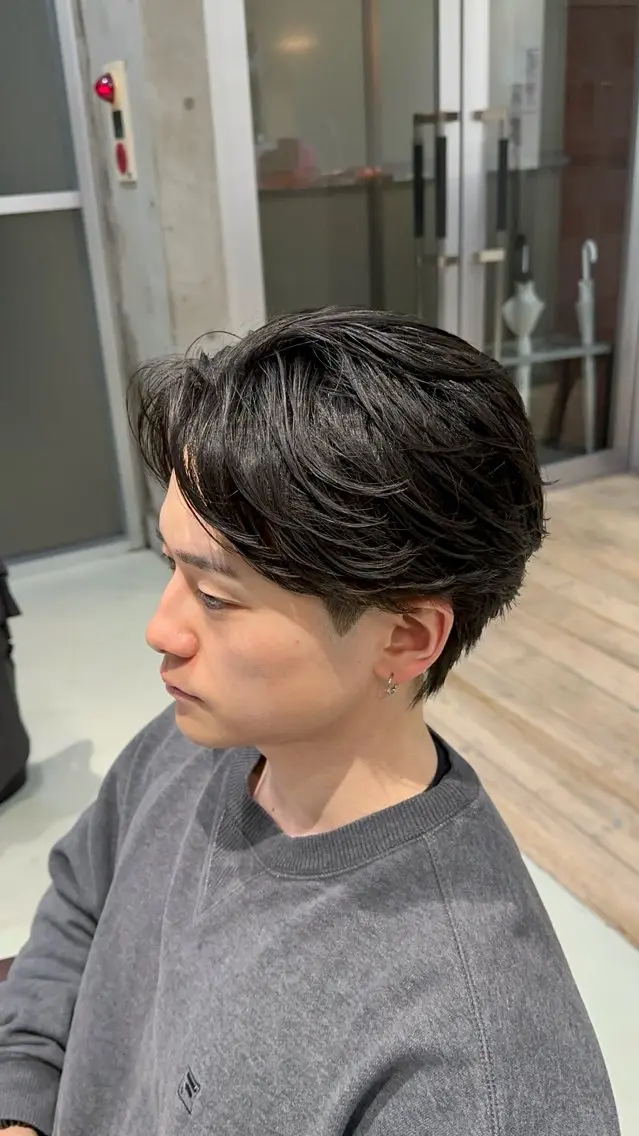 パーマ メンズ カット パーマ fifth原宿 宮部蓮のヘアスタイル