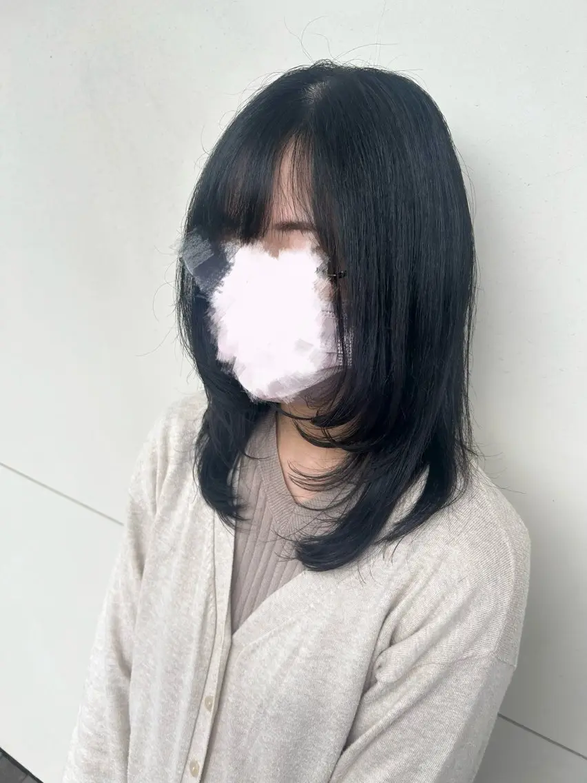 ミディアム 韓国風ヘア レイヤーカット カット ガーリー×韓国🎀 ⟡.·天野結良⟡.·のヘアスタイル