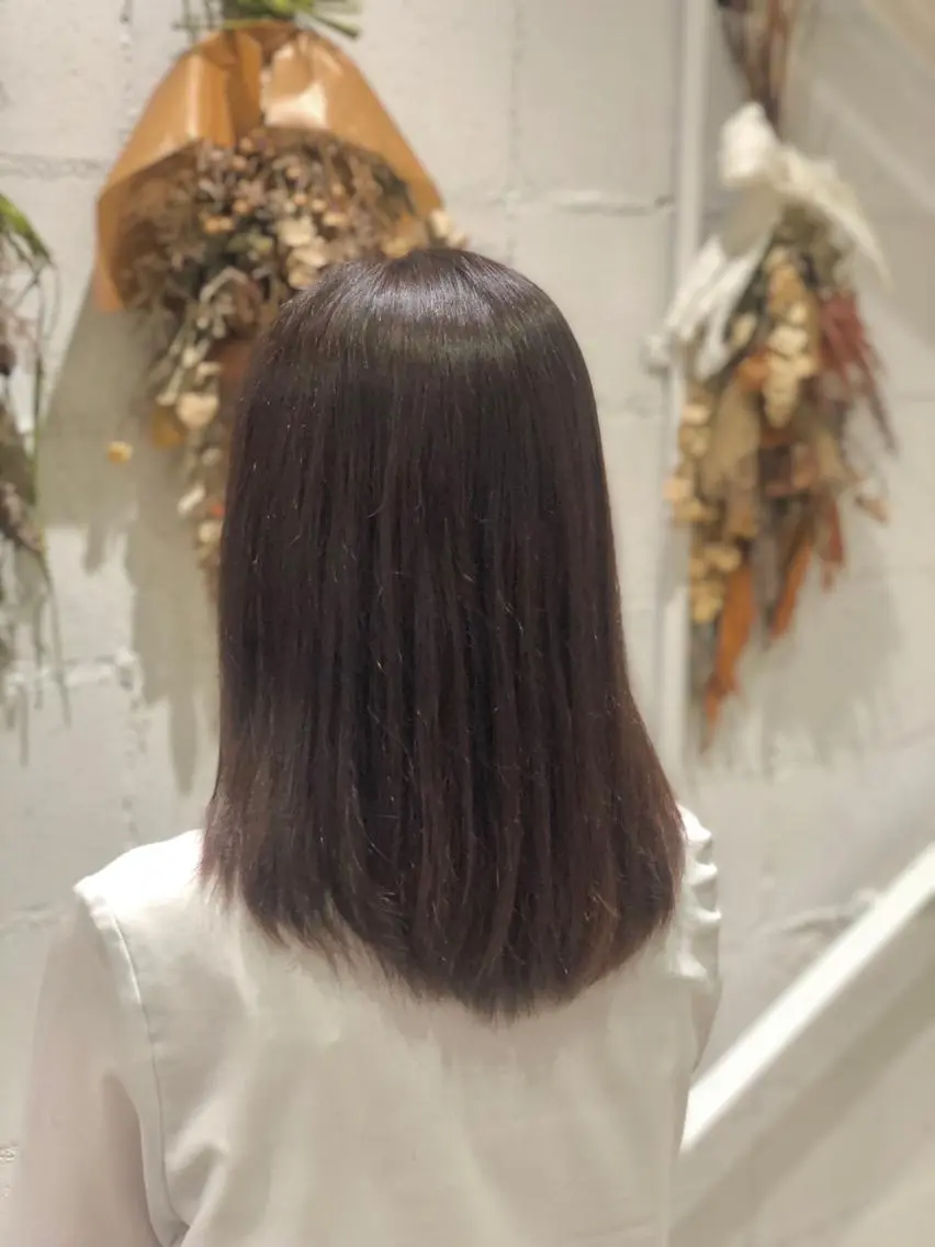 <縮毛矯正>カット+カラー+縮毛矯正+<oggiotto>8stepトリートメントの写真