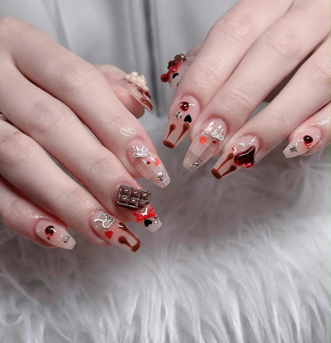 ネイル フレンチネイル ジェルネイル ハロウィン 韓国ネイル マグネットネイル ハンドネイル H.baby Nail Salonのネイルデザイン