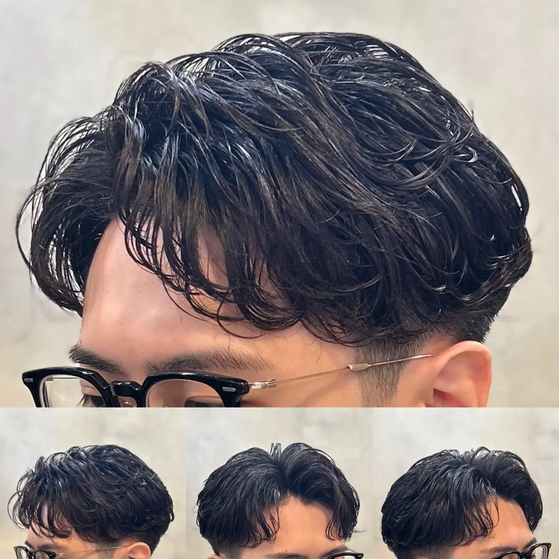 ショート パーマ メンズ カット パーマ トミモト アユムのヘアスタイル
