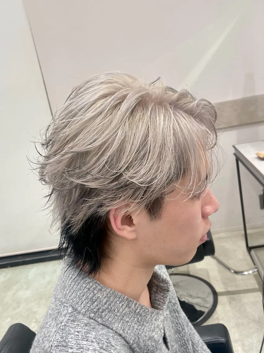 ショート カラー メンズ メンズブリーチ メンズパーマ ベージュカラー ブリーチ デザインカラー カット ヘアカラー メンズ特化🔥 金子直斗のヘアスタイル
