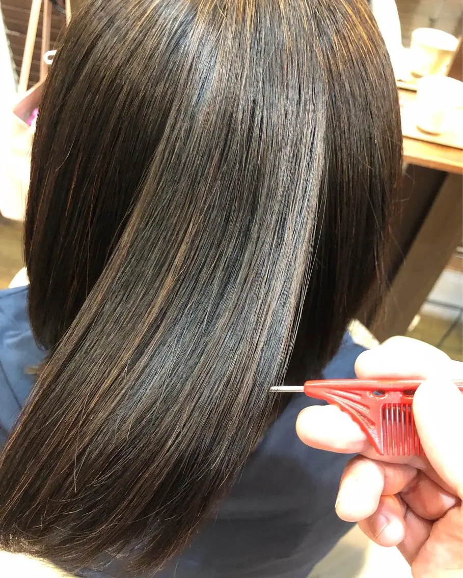 ミディアム パーマ 髪質改善 ストレートパーマ Re-PEP 大城のヘアスタイル