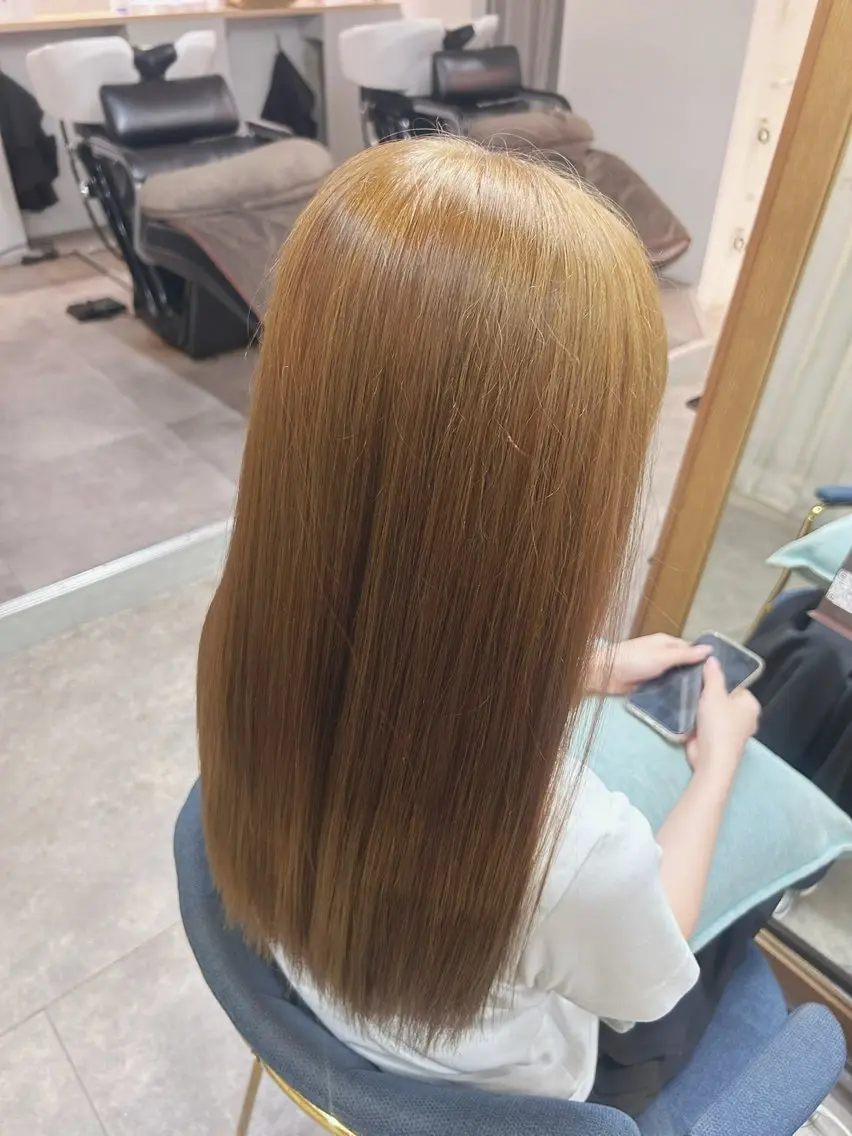 ロング ヘアカラー 髪質改善カラー/ 透明感カラー🫧のヘアスタイル