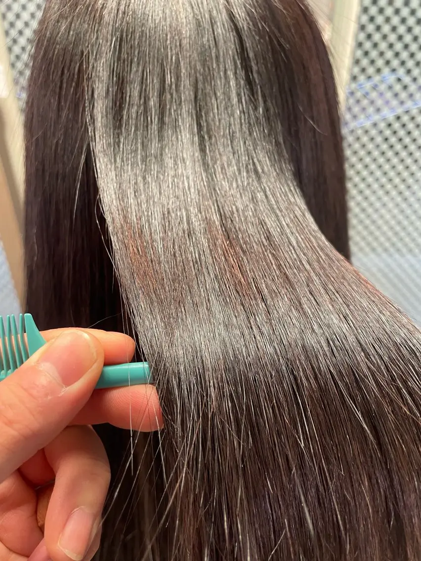 ロング カット 縮毛矯正 トリートメント 前田圭哉/ストレート /艶髪/艶カラーのヘアスタイル