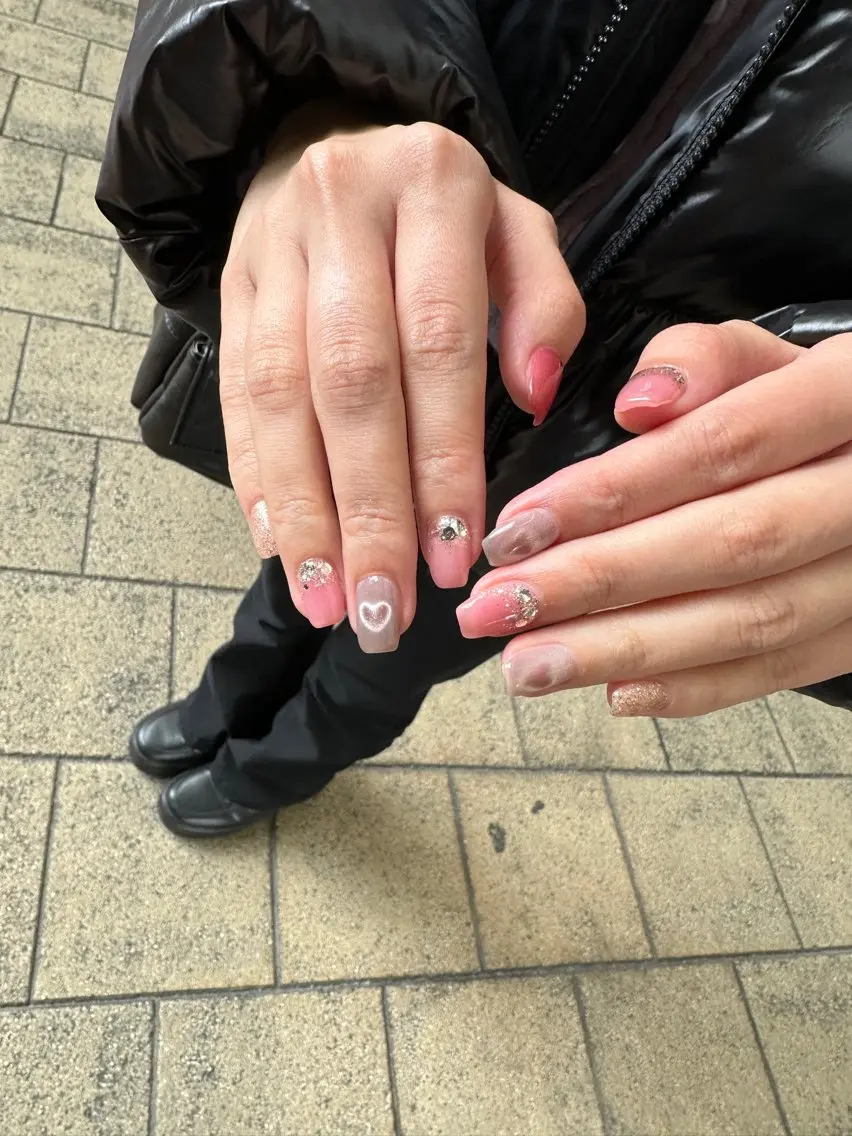 ネイル ハート nailsalon ∞ ﾐｶﾅﾙ ∞のネイルデザイン
