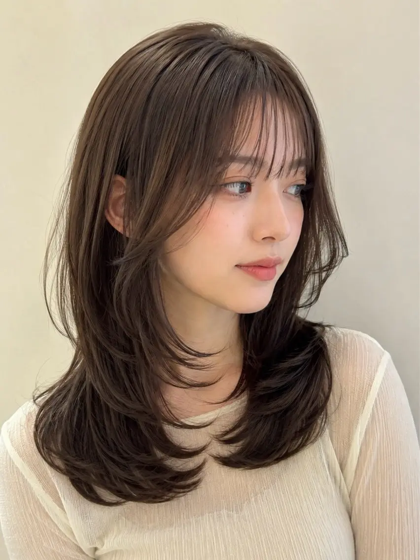 ミディアム 🩵ワンカラー MIYU🩵のヘアスタイル