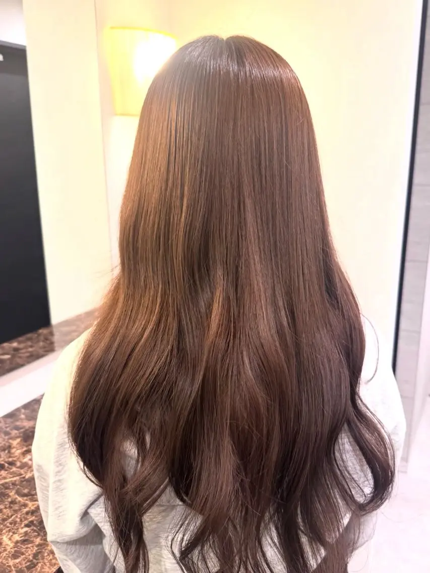 ロング カラー ブラウンカラー カット ヘアカラー Ako  カット・ 縮毛矯正モデル募集のヘアスタイル