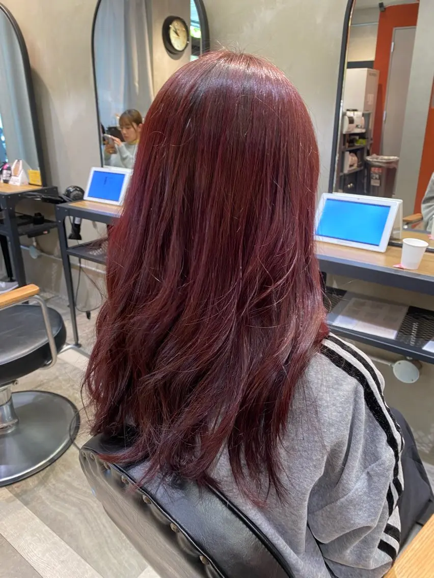 カラー ピンクカラー バイオレットカラー syuyama shinichiのヘアスタイル