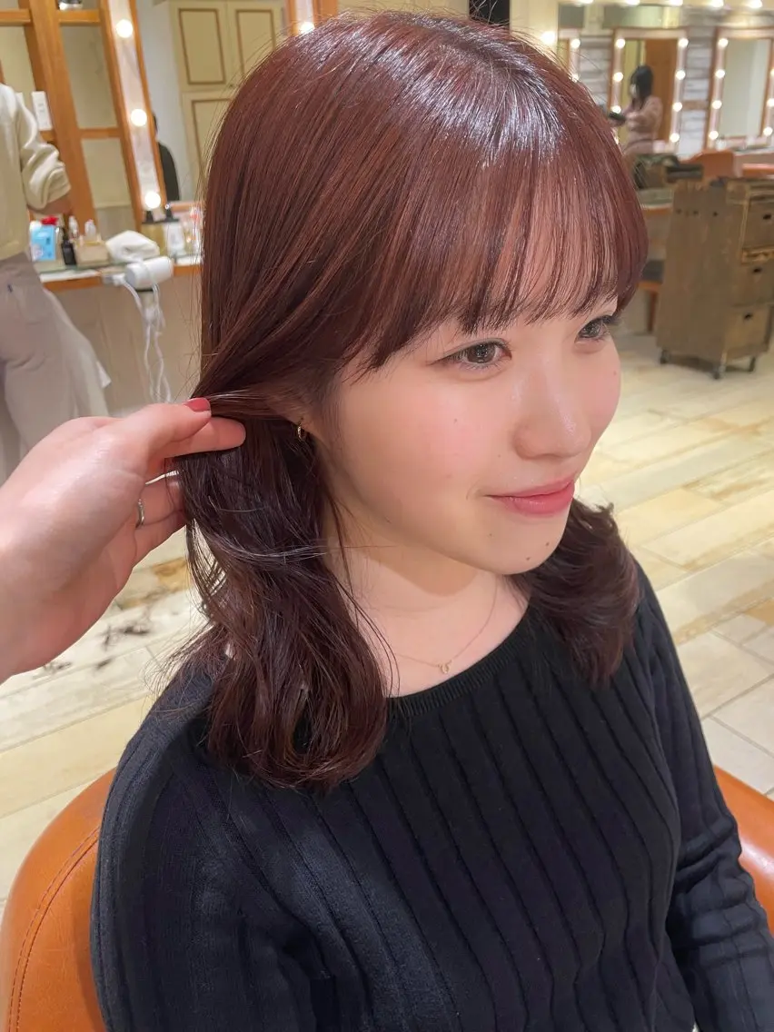 ミディアム カラー 清水 ちひろ ✄トップスタイリストのヘアスタイル